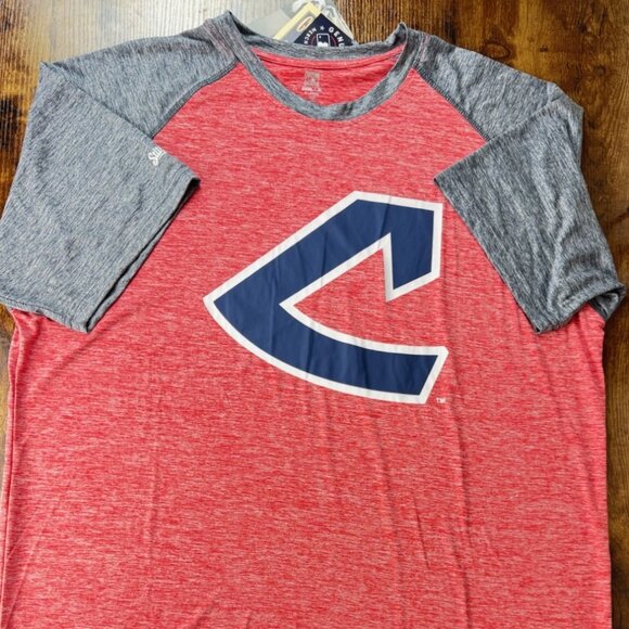Stitches Cooperstown Collection XL Polyester MLB Heather Red Raglan Tee โ NWT - Picture 1 of 8